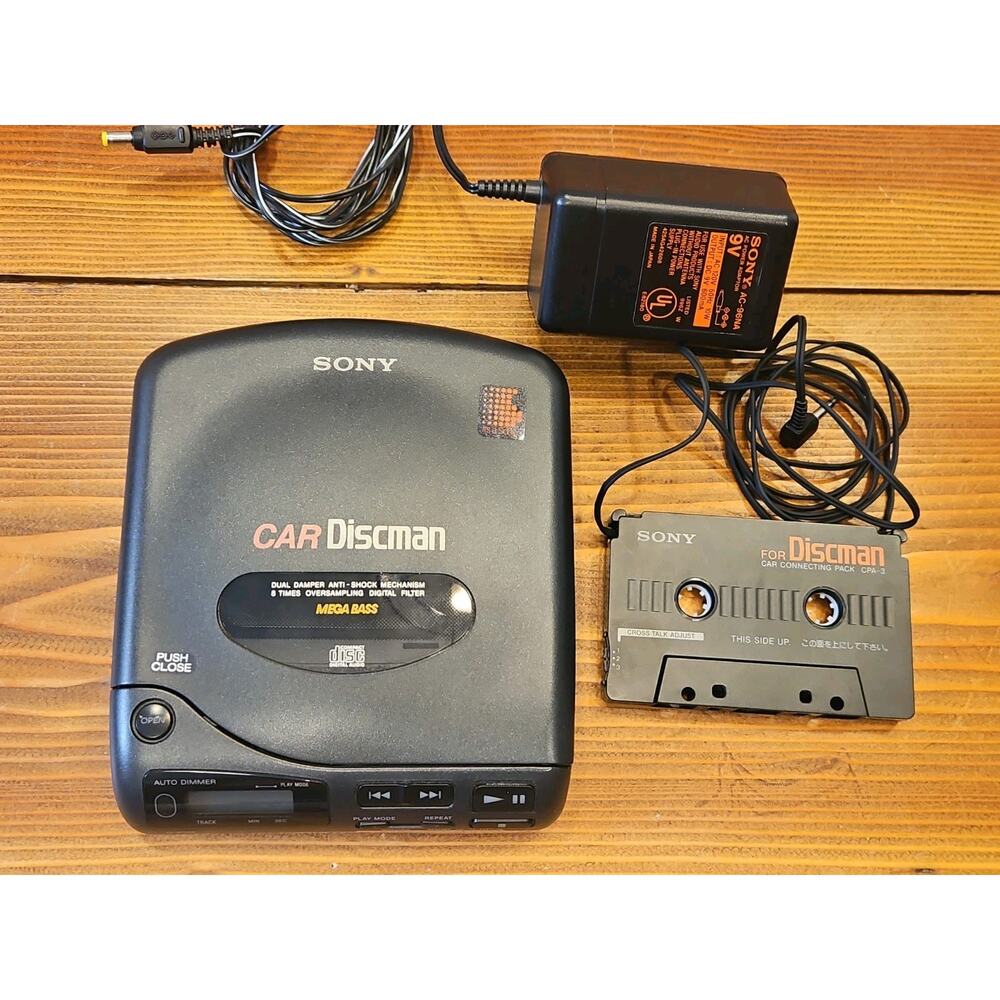 Sony D-802K Car Discman CD Walkman Player Mega Bass w/Car Connecting Pack